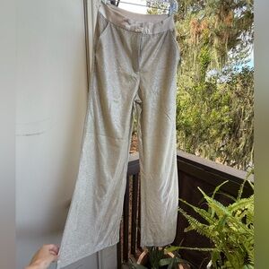 Showpo Metallic Glitter Beige Trousers and Bralette